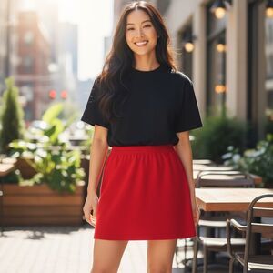 St. John Red Knit Skirt Size 4